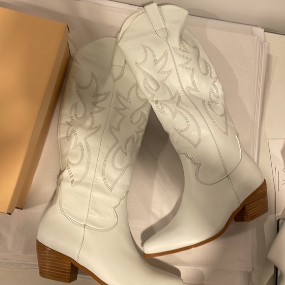 Last 1 Urson White Cowboy Boots - Picture 5 of 11